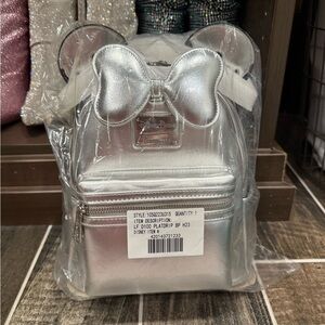 Loungefly Shimmering Silver Backpack